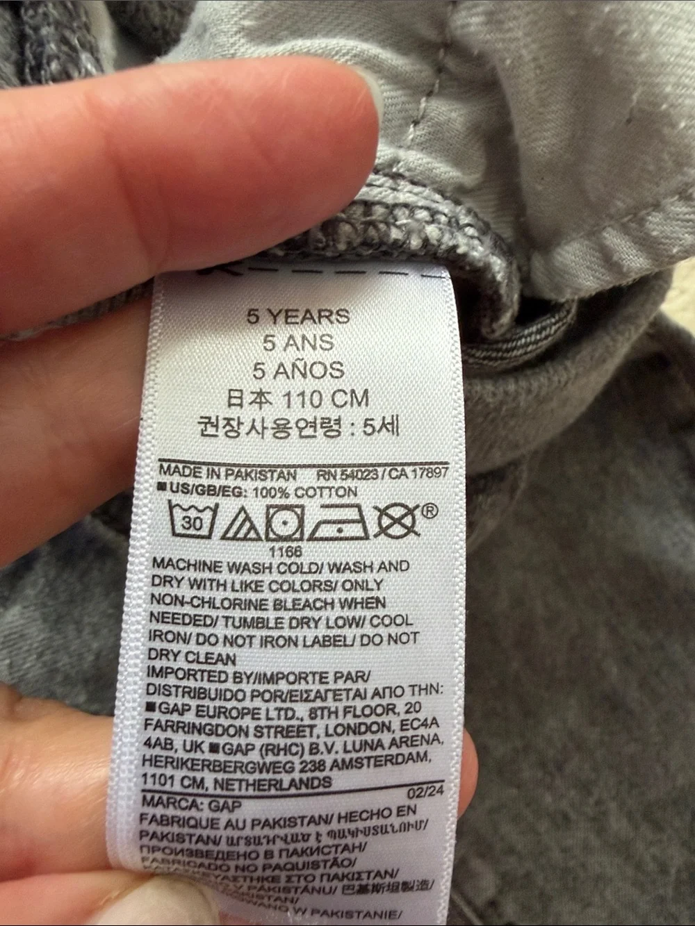 GAP Black Washed Pull-On Kids Slim Jeans